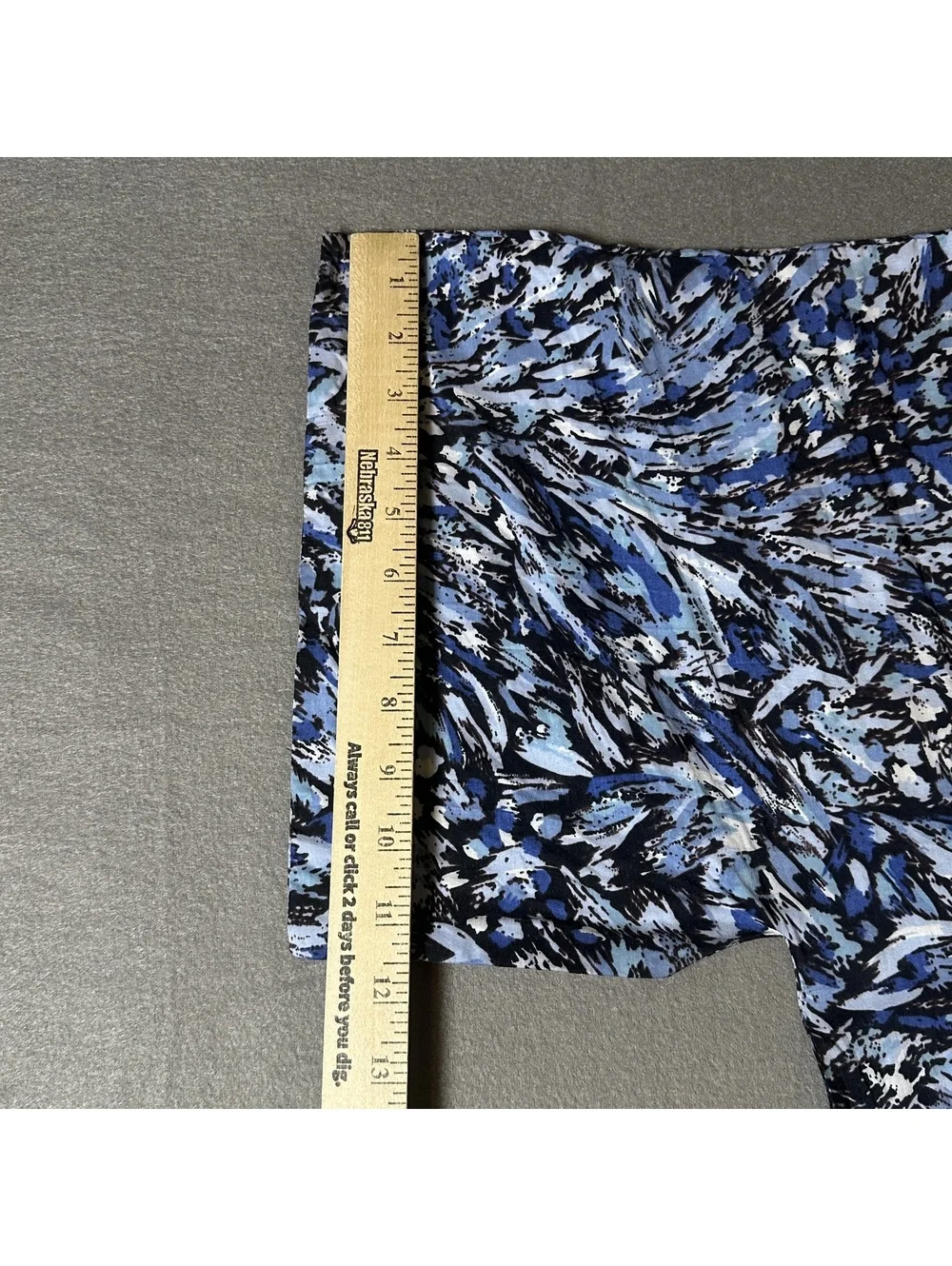 Blue, Black, & White Abstract Patterned Scarf